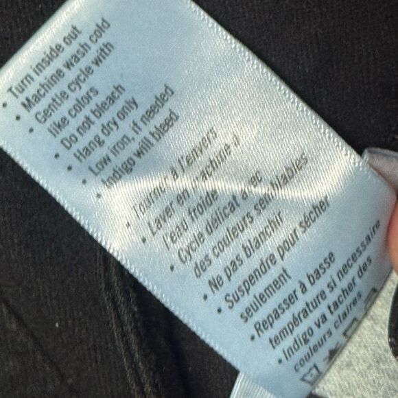 Women’s PAIGE black shadow high waisted Leenah Wide Leg Jean size 32 - Picture 11 of 12